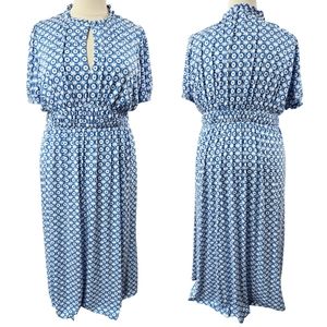 Boden Blue and White Midi Dress